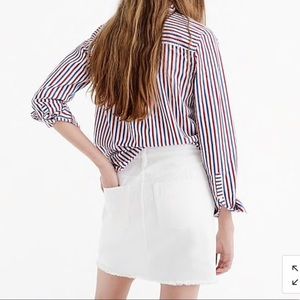 J crew white denim skirt size 27 NWT